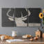 Brow Tine Deer I - Toile tendue avec châssis de qualité supérieure - prête à être accrochée-1068785721