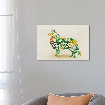 Collie 1 Piece Wrapped Canvas Wall Art