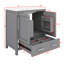 Meuble-lavabo 30 po avec lavabo simple, tiroir-839844226