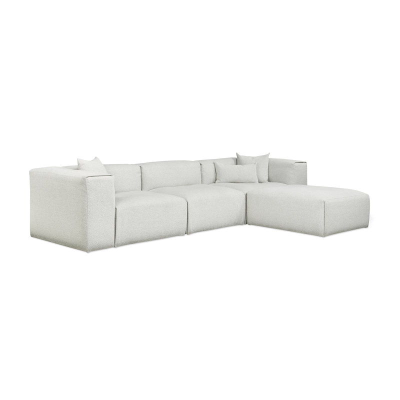Nest Modular 4-PC Sectional, Fog Boucle