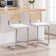 Ambrine Low Back Boucle Upholstered Counter/Bar Stool with Rattan Back and Steel Sled Frame