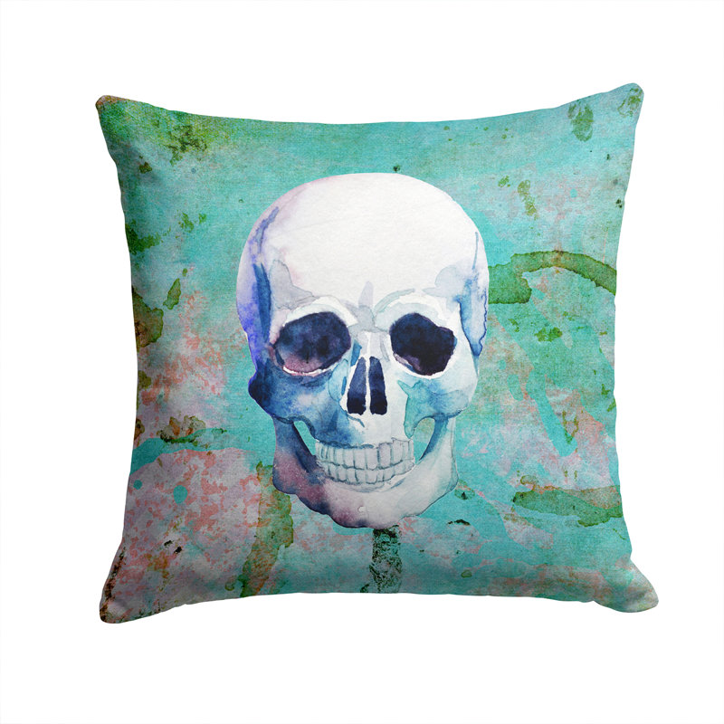 Coussin intérieur/extérieur crâne, 14 po x 14 po