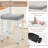 24 inch Counter Height Bar Stools, Upholstered Modern Kitchen Barstools with Metal Base, PU Leather Saddle Stools for Kitchen Island-1236545569
