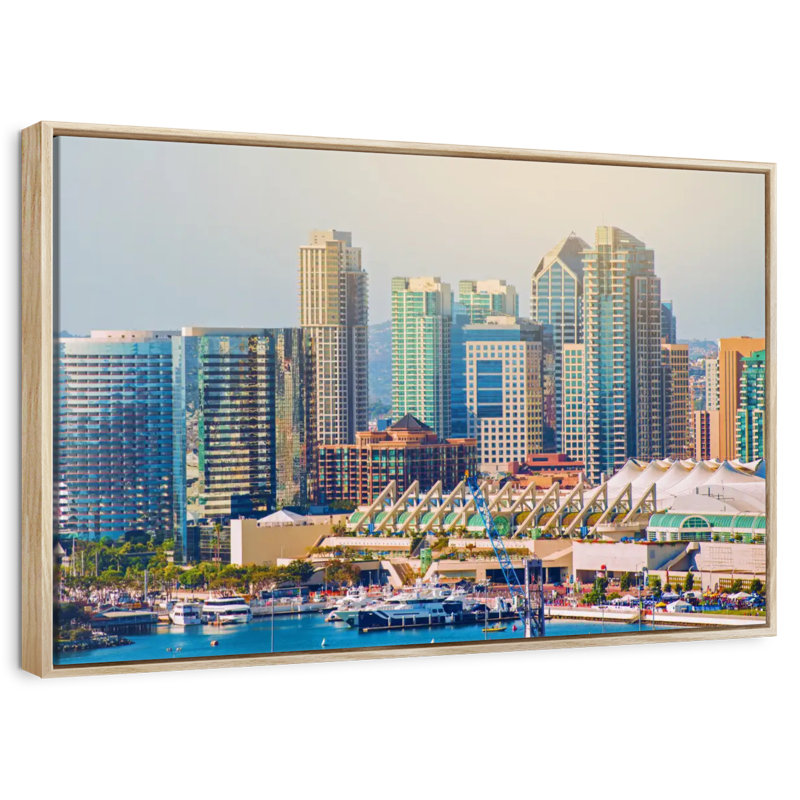 Ville de San Diego, Cadre flottant en bois naturel, 46 po x 31 po