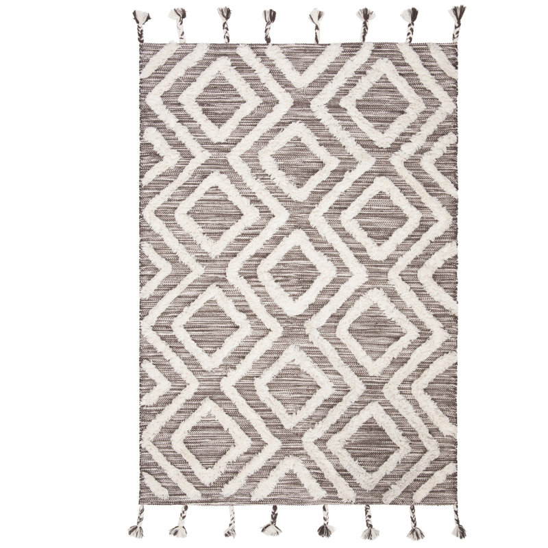 Tapis en laine touffeté à la main Alimatou, Rectangle 5 pi x 8 pi