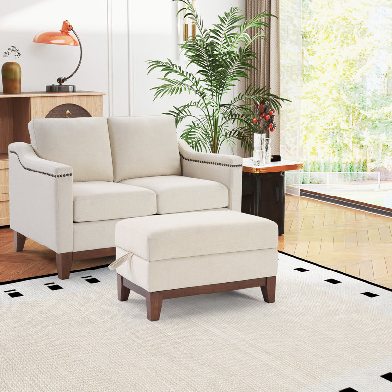 Ensemble de canapé 2 pièces Edgell, White