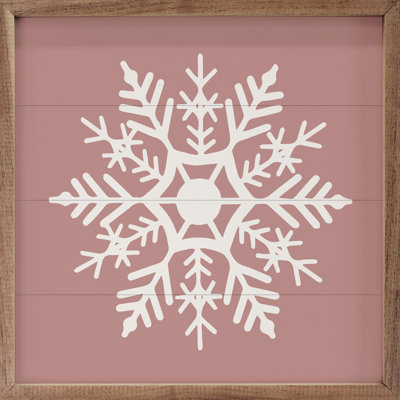White Twelve Point Snowflake Pink