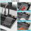 Évier de cuisine en acier inoxydable de calibre 16 de 33 po x 22 po avec robinet coulissant, laveuse à tasses et planche à découper T304 33 x 22 x 10 po, grille d'assemblage de drain
