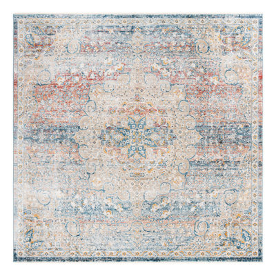Tapis oriental bleu / crème / rouge Alize