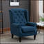 Fauteuil d'appoint capitonné à dossier haut