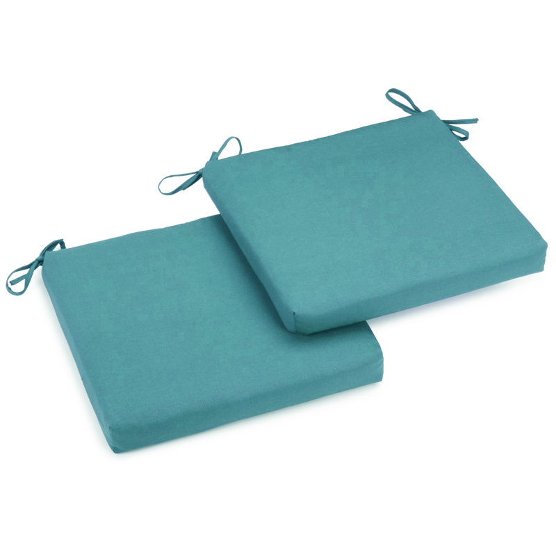 Coussin de chaise de salle à manger d'intérieur, Bleu turquoise, Twill