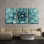 «Minimal Botanical Sharp Pointed Agave Plant Succulent Leaves», ensemble de 3 reproductions de photos sur toiles tendues-56420142
