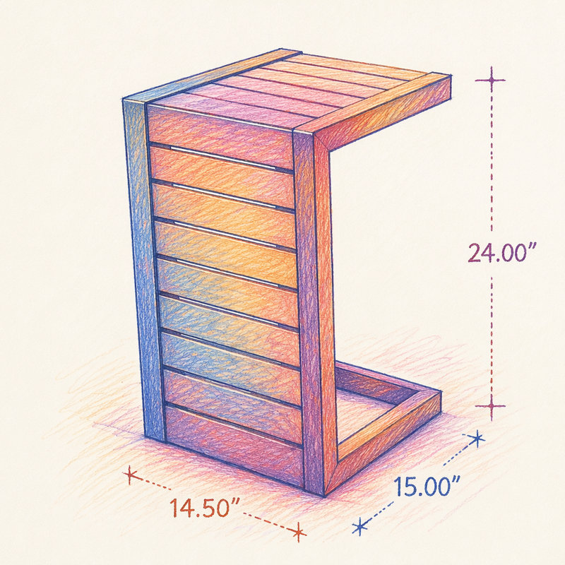 Side Table, Grey