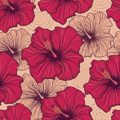Fleurs d'hibiscus - impression sur toile tendue