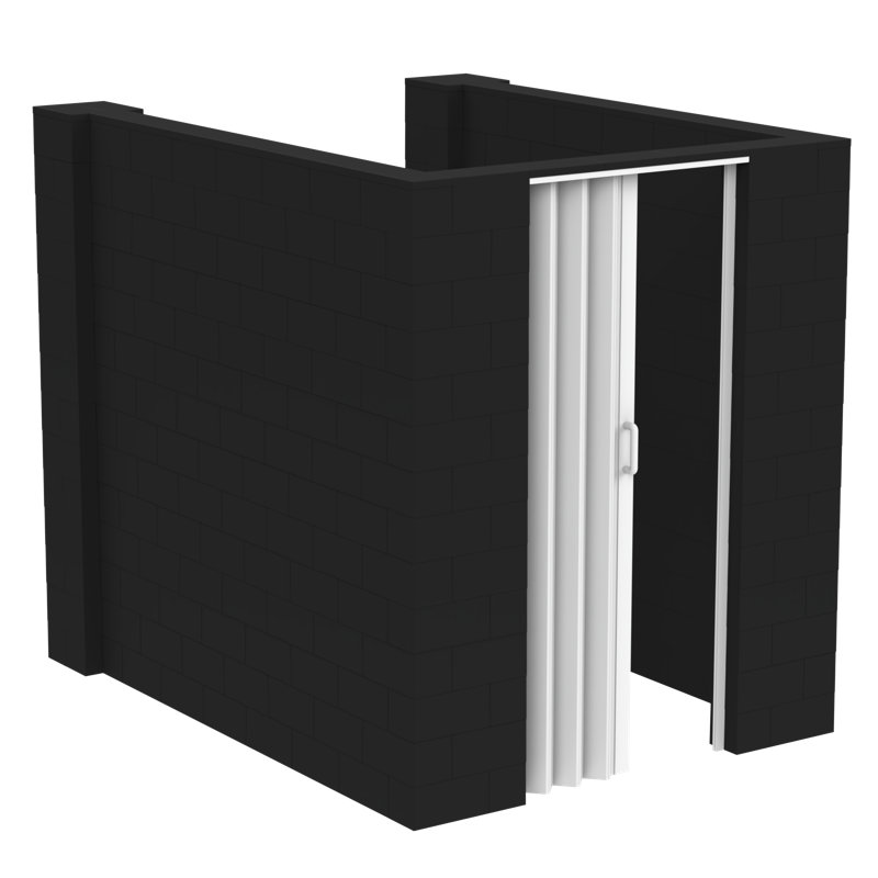Ensemble de chambre en U Everblock, H 84 po x l 144 po x P 120 po, Noir