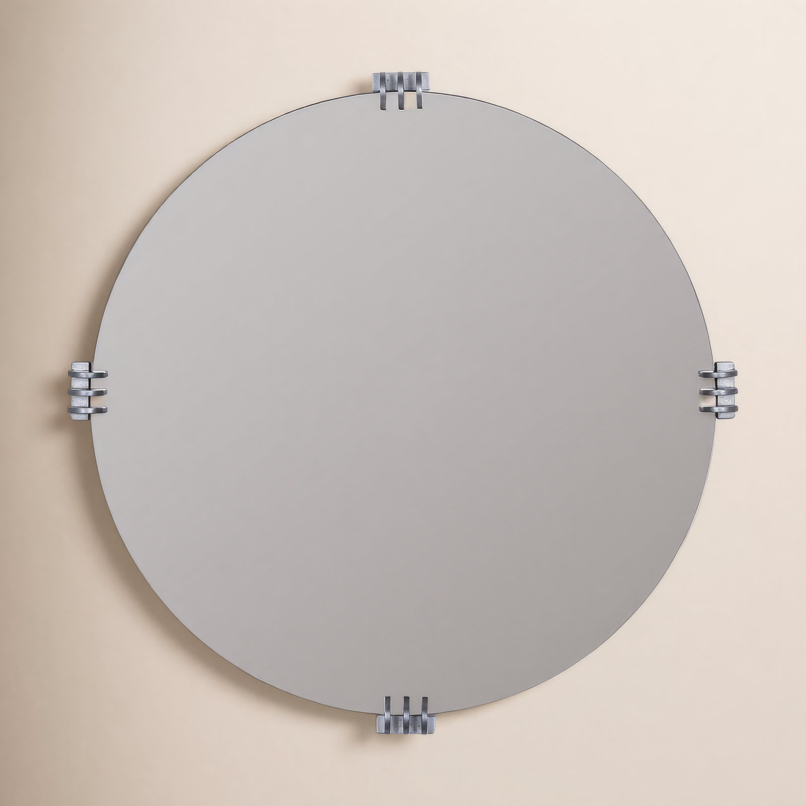 Donita Round Mirror, Silver