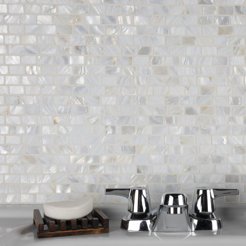 Conchella 0.57" x 0.95" Seashell Brick Joint Mosaic Tile