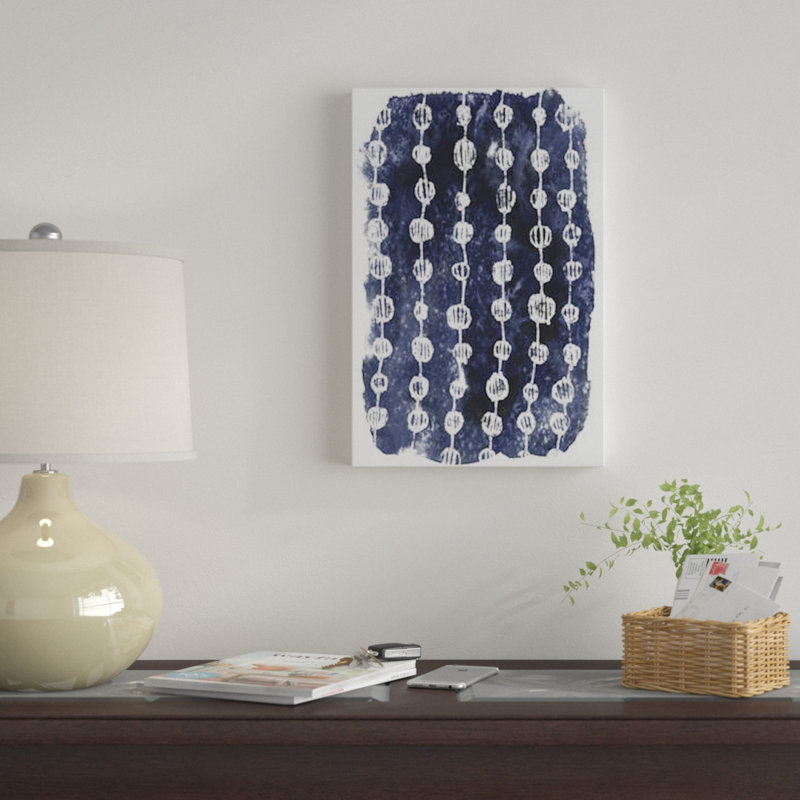 « indigo batik vignettes i », impression sur toile, H 60 po x l 40po x P 1,5 po