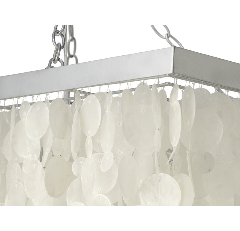 Bette 3 - Light Dimmable Geometric Chandelier, Matte Silver