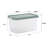 Wham Clip 3x 7L Rectangular Plastic Storage Boxes with Secure Clip Lock Lids. L:39 x W:24 x H:10.5cm Clear/Green Milieu/Stone-107097806