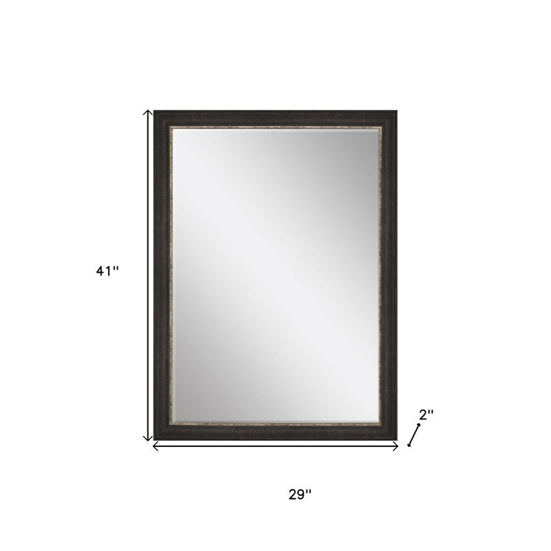 41" Dark Brown Accent Mirror