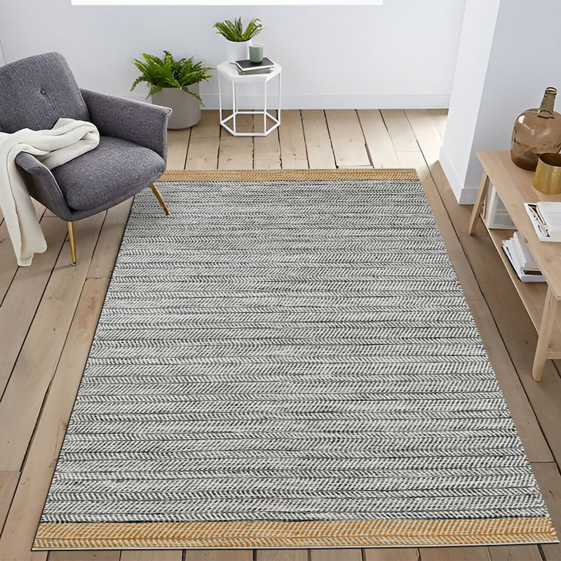 Tapis décoratif gris, Rectangle 4 pi 11,06 po x 7 pi 6,55 po