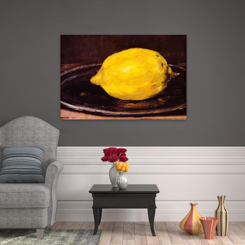 «The Lemon Classic Traditional Contemporary Fruit», reproduction d'art murale, H 32 po x l 48 po