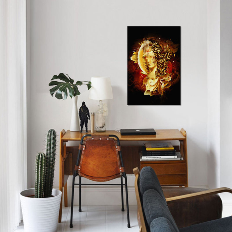 « mage », impression sur toile, H 40 po x l 26 po x P 1,5 po, Toile tendue, Pas de tapis