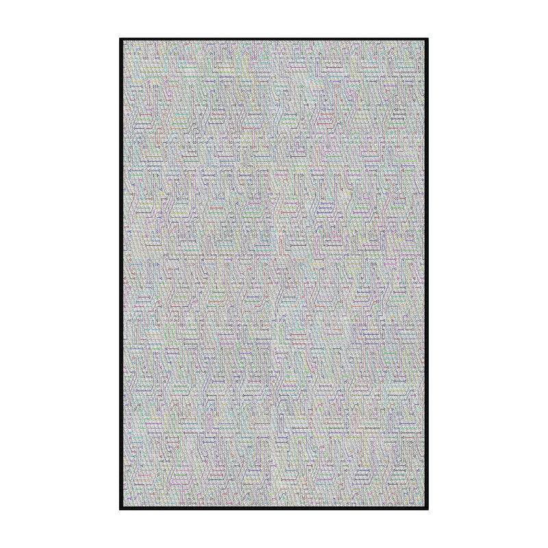 Tapis zone grise à motifs, Rectangle 5 pi x 7 pi