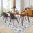 Washable Area Rug, Vintage Floral Medallion Low Pile Non Slip Foldable Indoor Carpet, Pearl Velvet, Dark Grey, 2'x6'-1325990798-1325990791