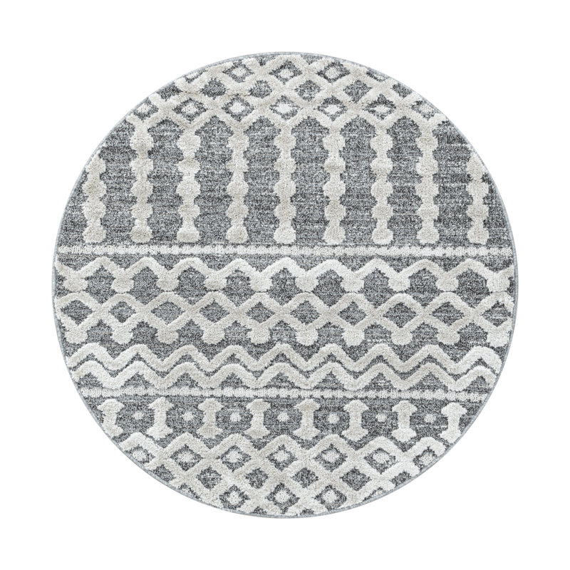 Allemans Abstract Flatweave Area Rug, Round 200cm