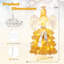 5.2 Ft Lighted Angel Artificial Christmas Tree With Warm White Led Lights
