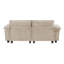 Causeuse de style moderne avec tissu moelleux en chenille taupe et tissu d'ameublement contemporain-659903446