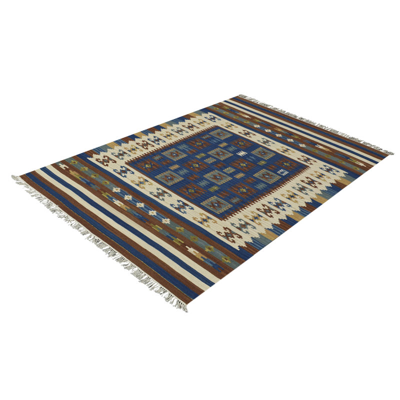 Southwestern Wool Hand Woven Area Rug, Rectangle 170 x 230cm