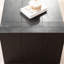 Table basse de 49 po en bois noir, table de centre en bois d'ingénierie avec finition noire solide, table basse moderne de style campagnard-134881728