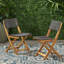 Ensemble de 2 chaises de bistro d'extérieur-1938022648