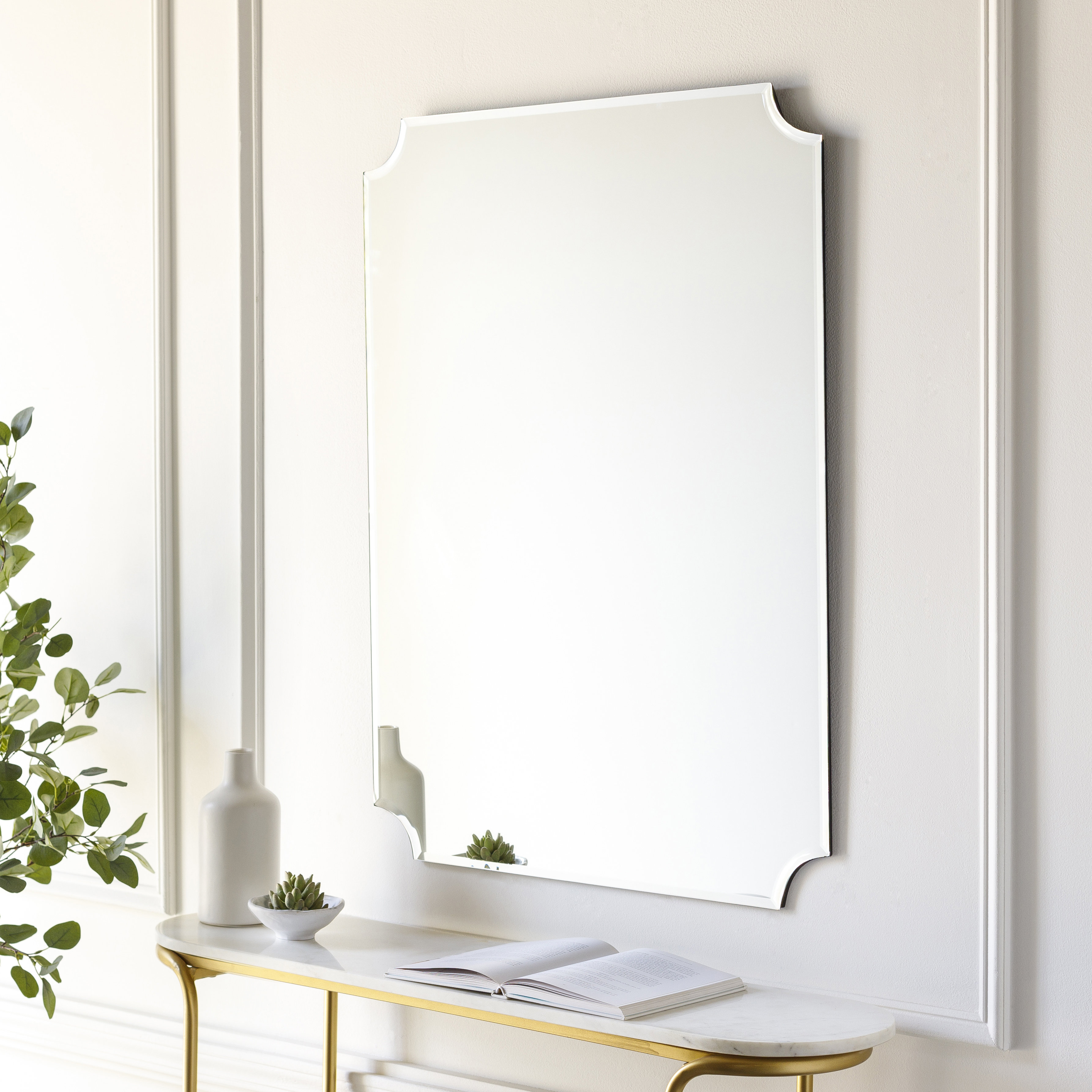 Three Posts™ Teen Briana Flat Wall Mirror & Reviews | Wayfair