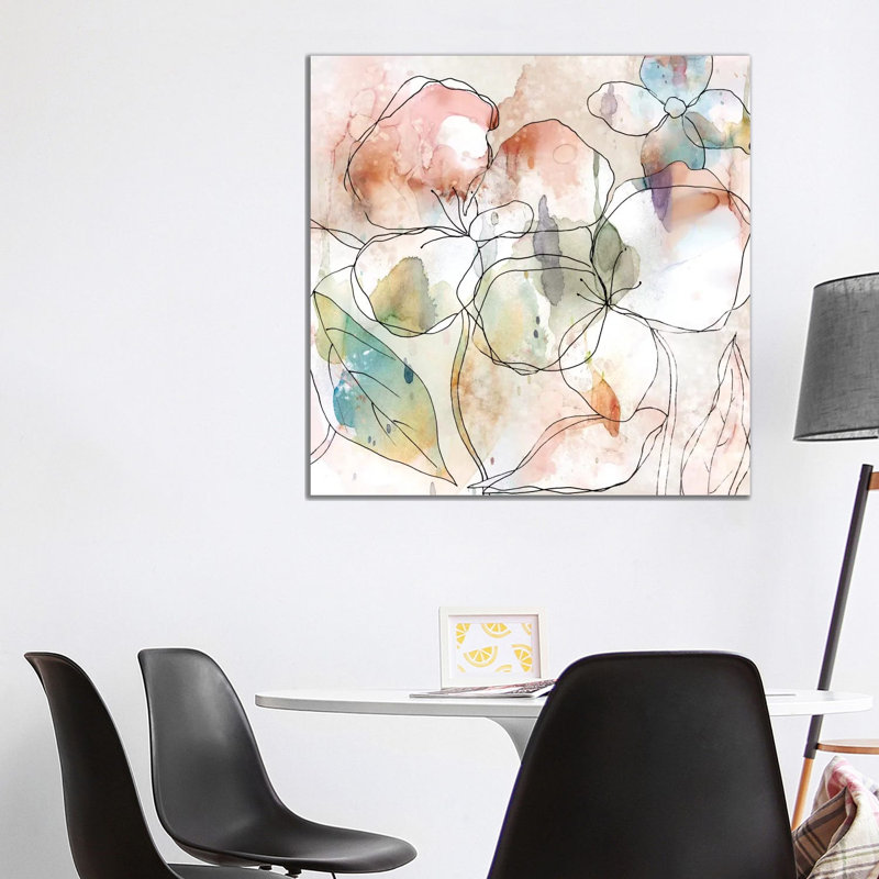 Floral Flow I by Carol Robinson - Painting on Canvas, Wrapped Canvas, 93.98 cm H x 93.98 cm W x 1.91 cm D