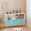 Bibliothèque pour enfants avec tiroirs en tissu pliables, présentoir à livres pour enfants, armoire de rangement pour jouets-1006736794