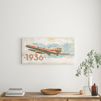 Vintage Plane 1936 by Alan Hopfensperger - Wrapped Canvas Print