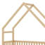 Lit pour grand lit pour enfants, lit plateforme bas avec 2 tiroirs de rangement, cadre de lit en bois avec garde-corps et toit-726663985