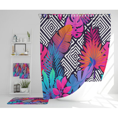 Neah Polyester Shower Curtain Set
