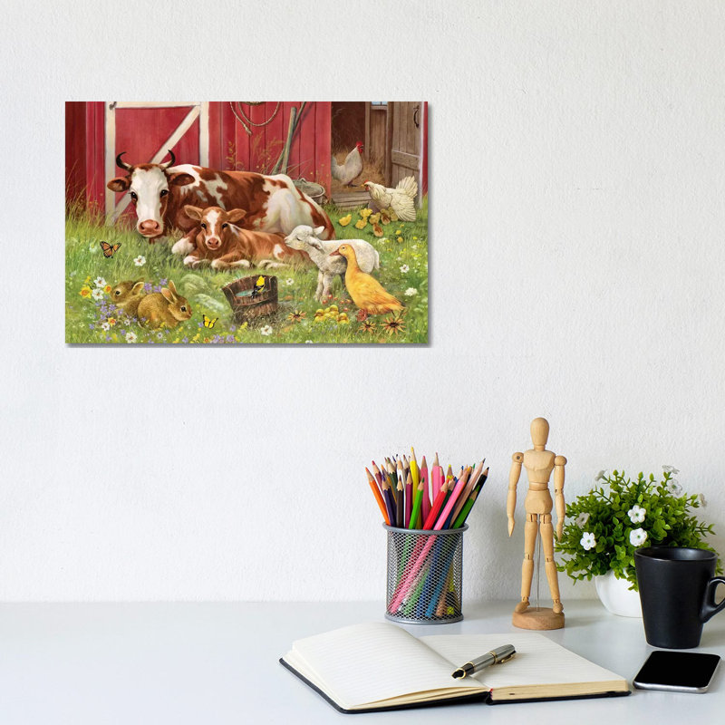 Barnyard Babies by Greg & Company - Wrapped Canvas Painting, 20.32 cm H x 30.48 cm W