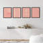 «Pink Line», impression encadrée sur papier 4 pièces-97782412-97782413