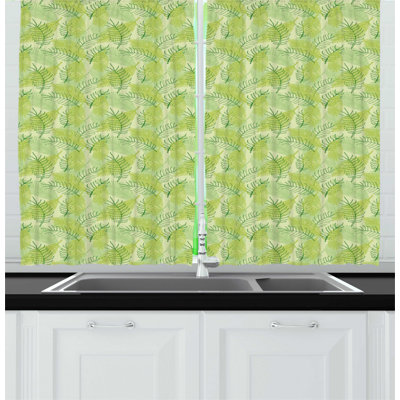 Floral Tailored Kitchen Curtain