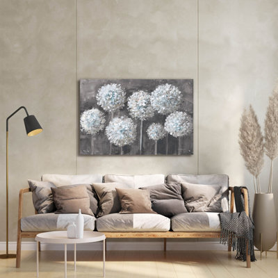 «Simple Agapanthus Gray» par Danhui Nai, art mural en verre acrylique