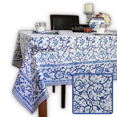 Nappe en coton à motif floral