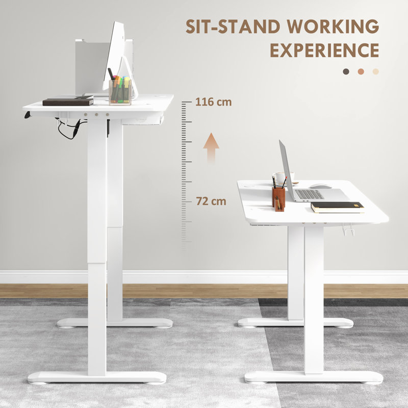 Exeter 120cm W Height Adjustable Rectangle Standing Desk