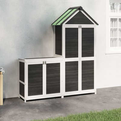 Andrees 3 ft. W x 2 ft. D Wooden Overlap Apex Garden Shed