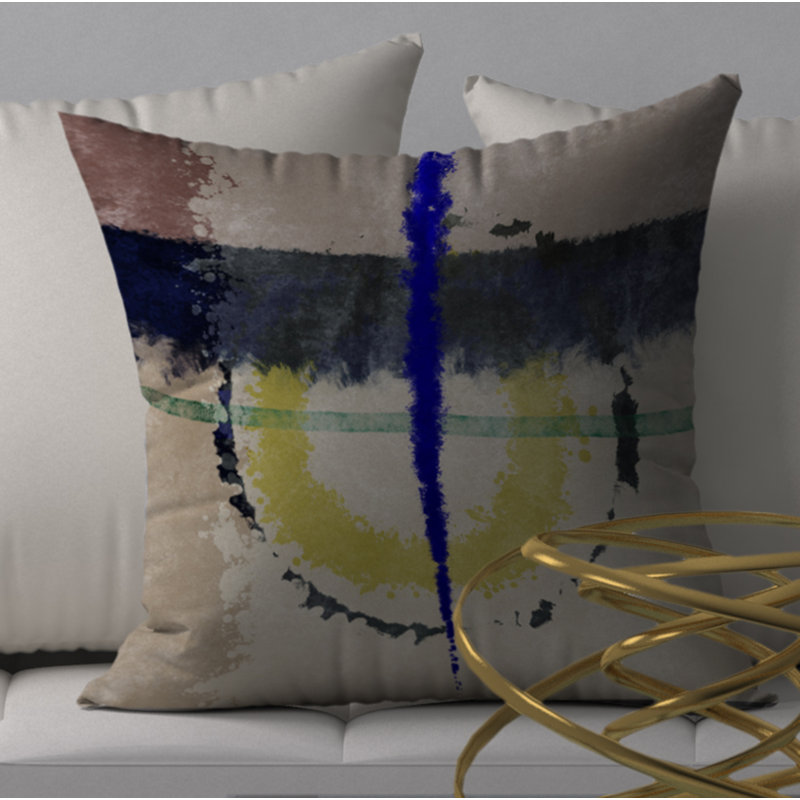 Abstract Throw Pillow, 24" H x 24" W